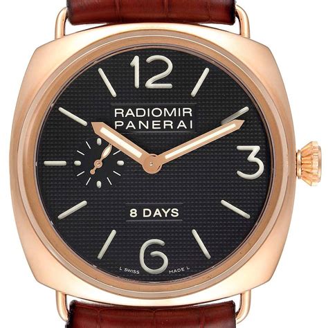 panerai rose gold 8 day